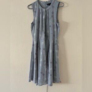 Banana Republic Light Blue Floral Midi Dress